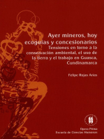 Ayer mineros hoy ecoguías y concesionarios: Tensiones en torno a la conservación ambiental, el uso de la tierra y el trabajo en Guasca, Cundinamarca