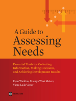 A Guide to Assessing Needs: Essential Tools for Collecting Information, Making Decisions, and Achieving Development Results