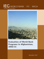 Evaluation of World Bank Programs in Afghanistan 2002-11