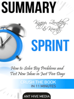 Knapp, Zeratsky & Kowitz’s Sprint: How to Solve Big Problems and Test New Ideas in Just Five Days | Summary