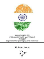 Guidelines to Food Contact Materials in India