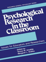 Psychological Research in the Classroom: Issues for Educators and Researchers