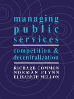 Managing Public Services: Competition and Decentralization