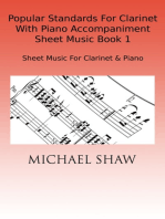 Popular Standards For Clarinet With Piano Accompaniment Sheet Music Book 1