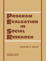 Program Evaluation in Social Research: Pergamon General Psychology Series