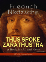 THUS SPOKE ZARATHUSTRA - A Book for All and None (World Classics Series): Philosophical Novel