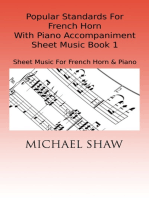 Popular Standards For French Horn With Piano Accompaniment Sheet Music Book 1