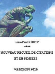 Nouveau Recueil De Citations Et De Pensees Version 16 De Jean Paul Kurtz Livre Electronique Scribd