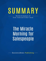 The Miracle Morning for Salespeople (Review and Analysis of Elrod, Snow and Corder's Book)