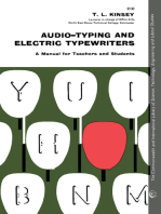 Audio-Typing and Electric Typewriters: A Manual for Teachers and Students