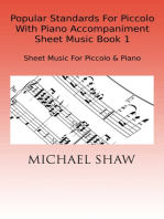 Popular Standards For Piccolo With Piano Accompaniment Sheet Music Book 1