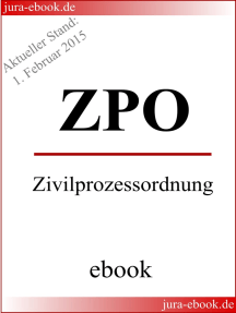 ZPO - Zivilprozessordnung - Aktueller Stand: 1. Februar 2015: E-Book