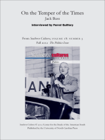 On the Temper of the Times: Jack Bass: An article from Southern Cultures 18:3, Fall 2012: The Politics Issue