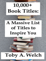 10,000+ Book Titles: A Massive List of Titles to Inspire You