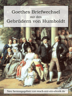 Goethes Briefwechsel mit den Gebrüdern von Humboldt
