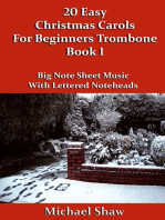 20 Easy Christmas Carols For Beginners Trombone: Book 1