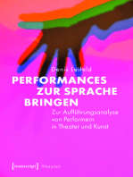 Performances zur Sprache bringen: Zur Aufführungsanalyse von Performern in Theater und Kunst