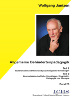 Allgemeine Behindertenpädagogik: 2 Teile in einem Band. Teil 1: Sozialwissenschaftliche und psychologische Grundlagen. Tl. 2: Neurowissenschaftliche Grundlagen, Diagnostik, Pädagogik und Therapie