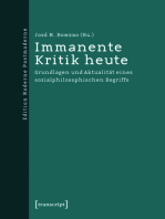 Immanente Kritik heute: Grundlagen und Aktualität eines sozialphilosophischen Begriffs