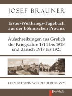 Erster-Weltkriegs-Tagebuch aus der böhmischen Provinz: Aufschreibungen aus Grulich der Kriegsjahre 1914 bis 1918 und danach 1919 bis 1921