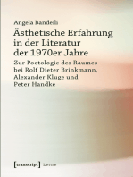 Ästhetische Erfahrung in der Literatur der 1970er Jahre