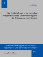 Die "Stickstofffrage" in der deutschen Kriegswirtschaft des Ersten Weltkriegs und die Rolle der neutralen Schweiz