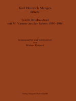 Karl Heinrich Menges: Briefe. Teil II: Briefwechsel mit M. Vasmer aus den Jahren 1950-1960