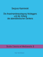 Die Anaximanderauslegung Heideggers und der Anfang des abendländischen Denkens