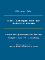 Kant, Lonergan und der christliche Glaube: Ausgewählte philosophische Beiträge