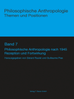 Philosophische Anthropologie nach 1945: Rezeption und Fortwirkung