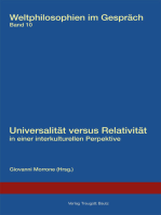 Universalität versus Relativität in einer interkulturellen Perspektive.: Beiträge der Tagung "Universalität versus Relativität in einer inter-/transkulturellen Perspektive", Neapel, 20./21. März 2012