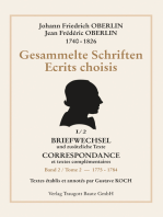 Johann Friedrich Oberlin 1740-1826, Gesammelte Schriften: Briefwechsel und zusätzliche Texte, Band I / Teil 2 1775-1784