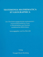 Testimonia Mathematica et Geographica: Zur Überlieferungsgeschichte mathematisch-naturwissenschaftlicher Texte in Handschriften und Drucken norddeutscher Bibliotheken