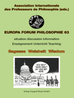Sagesse / Weisheit / Wisdom: Europa Forum PHILOSOPHIE bulletin 63 ENSEIGNEMENT UNTERRICHT TEACHING