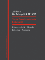 Jahrbuch für Kulturpolitik 2015/16: Transformatorische Kulturpolitik