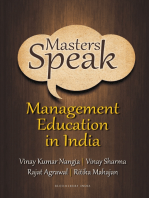 Masters Speak: Management Education In India