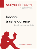 Inconnu à cette adresse de Kathrine Kressmann Taylor (Analyse de l'oeuvre): Analyse complète et résumé détaillé de l'oeuvre