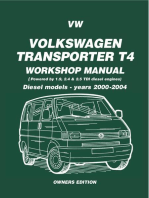 VW Transporter T4 Workshop Manual Diesel 2000-2004