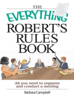 The Everything Robert's Rules Book: All you need to organize and conduct a meeting