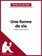 Une forme de vie d'Amélie Nothomb (Fiche de lecture): Résumé complet et analyse détaillée de l'oeuvre