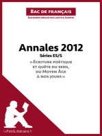 Bac de français 2012 - Annales Série ES/S (Corrigé): Réussir le bac de français
