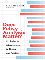 Does Policy Analysis Matter?: Exploring Its Effectiveness in Theory and Practice