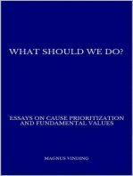 What Should We Do?: Essays on Cause Prioritization and Fundamental Values