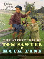 The Adventures of Tom Sawyer & Huck Finn (Illustrated): American Classics Series