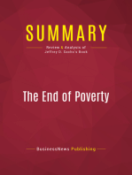 Summary: The End of Poverty: Review and Analysis of Jeffrey D. Sachs's Book