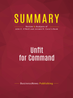 Summary: Unfit For Command: Review and Analysis of John E. O'Neill and Jerome R. Corsi's Book