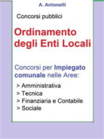 Ordinamento degli Enti Locali: Concorsi per impiegato comunale nelle Aree: Amministrativa, Tecnica, Finanziaria e Contabile, Sociale