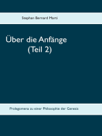 Über die Anfänge (Teil 2): Prolegomena zu einer Philosophie der Genesis