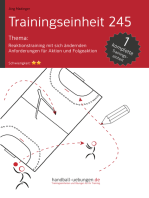 Reaktionstraining mit sich ändernden Anforderungen für Aktion und Folgeaktion (TE 245): Handball Fachliteratur
