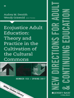 Ecojustice Adult Education: Theory and Practice in the Cultivation of the Cultural Commons: New Directions for Adult and Continuing Education, Number 153